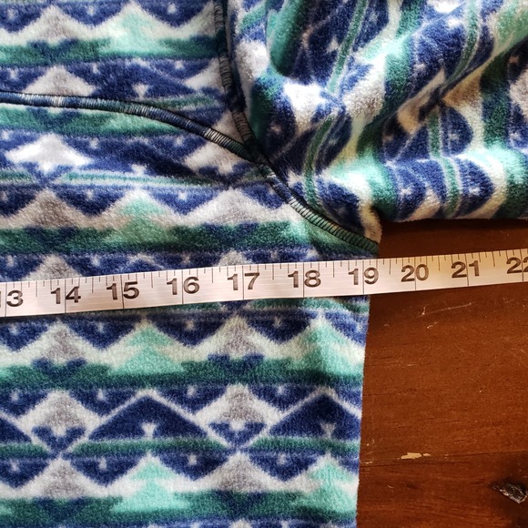 Orvis Fleece Women's Small Pullover Sweater Striped Blue Ski Resort - Picture 13 of 13